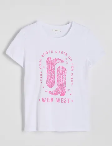 Tricou Reserved, alb
