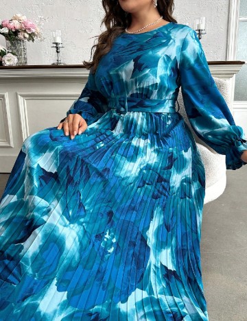 Rochie lunga SHEIN CURVE, albastru