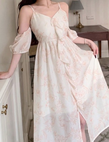 Rochie scurta Dazy, crem