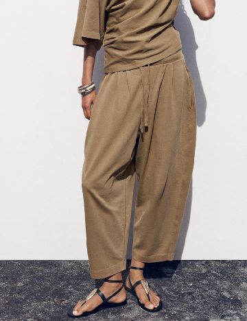 Pantaloni Zara, maro