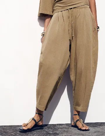 Pantaloni Zara, maro