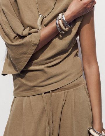 Pantaloni Zara, maro