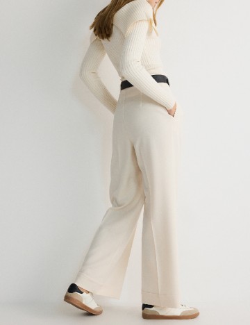 Pantaloni Reserved, crem