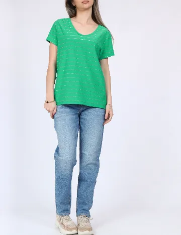 Tricou Pieces, verde