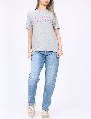 Tricou Pieces, gri