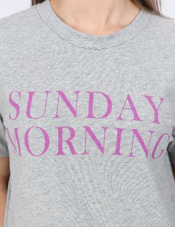 Tricou Pieces, gri