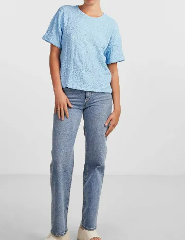 Tricou Pieces, bleu
