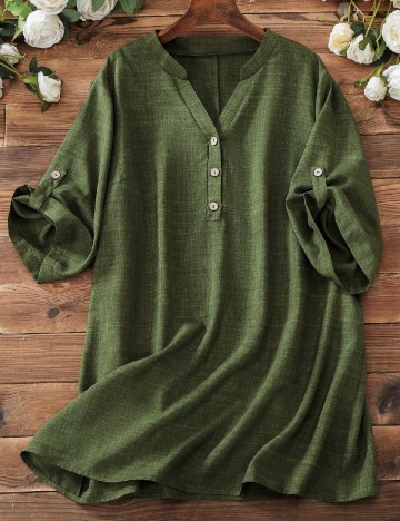 Bluza SHEIN CURVE, verde