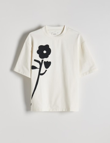 Tricou Oversize Reserved, alb