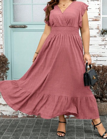 Rochie lunga SHEIN CURVE, roz