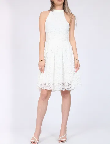 Rochie medie Pieces, alb