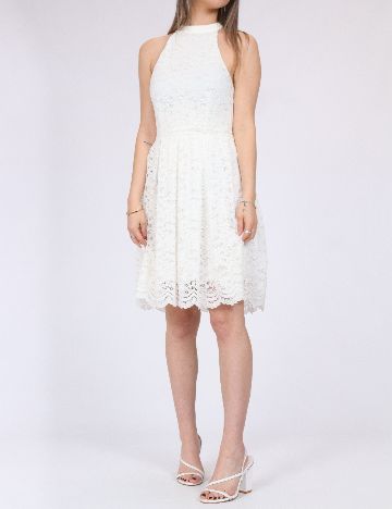 Rochie medie Pieces, alb