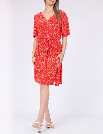 Rochie scurta Pieces, rosu
