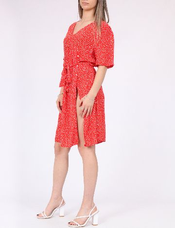 Rochie scurta Pieces, rosu