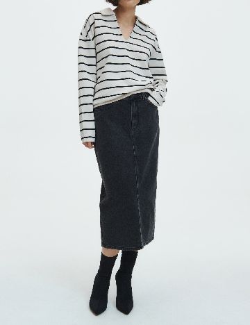 Bluza Reserved, bej/negru