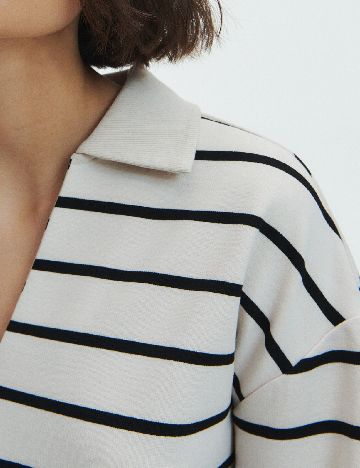 Bluza Reserved, bej/negru