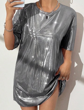 Rochie scurta SHEIN, argintiu