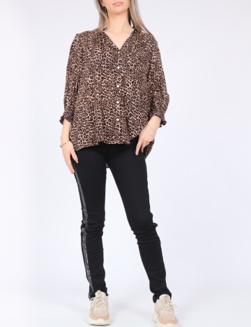 Bluza Pieces, animal print