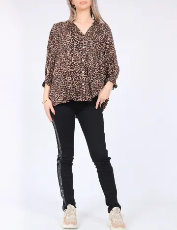 Bluza Pieces, animal print