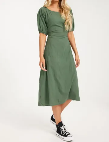 Rochie medie Pieces, verde