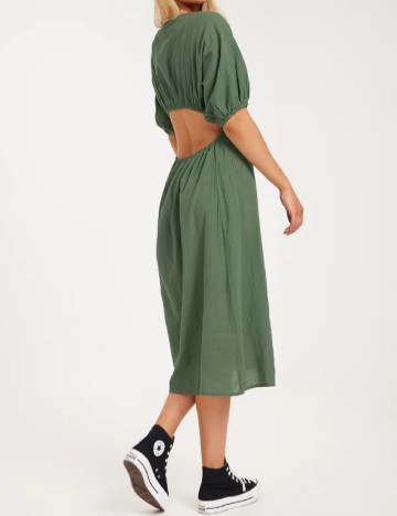 Rochie medie Pieces, verde