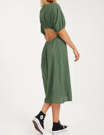 Rochie medie Pieces, verde