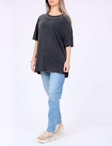 Tricou Only, gri inchis