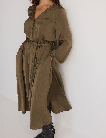 Rochie medie Reserved, kaki