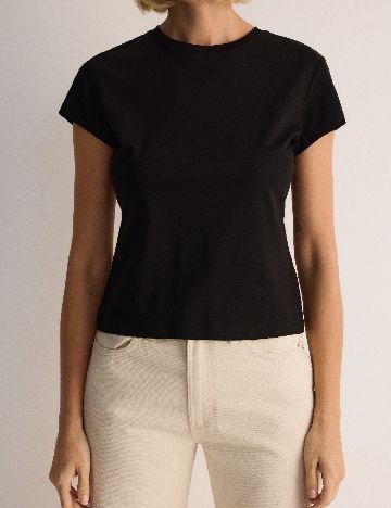 Tricou Reserved, negru