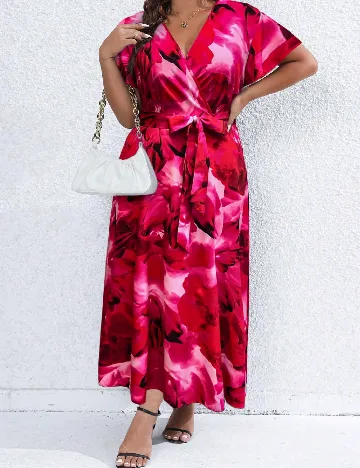 Rochie lunga SHEIN CURVE, roz Roz