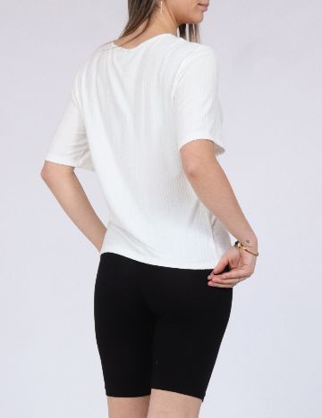 Tricou Pieces, alb