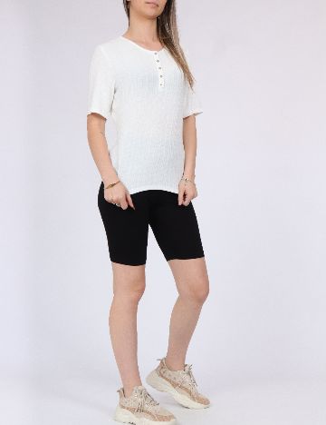 Tricou Pieces, alb