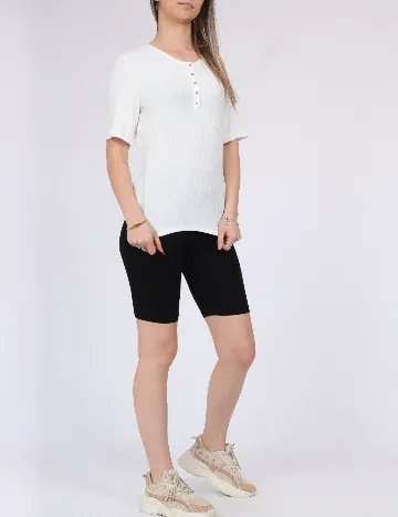 Tricou Pieces, alb