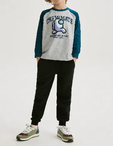 Bluza Reserved, gri/albastru