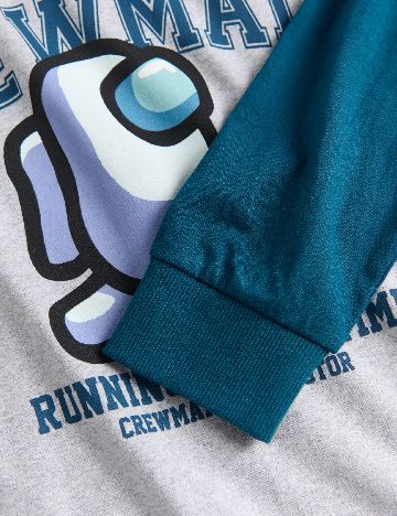 Bluza Reserved, gri/albastru