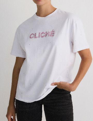 Tricou Reserved, alb