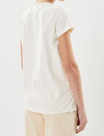 Tricou Pieces, alb