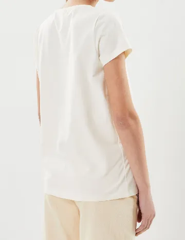 Tricou Pieces, alb