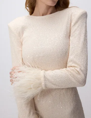 Rochie medie Reserved, crem