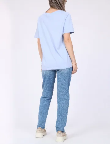Tricou Pieces, albastru