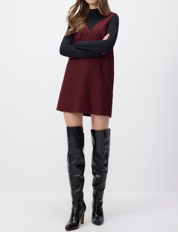 Rochie scurta Reserved, visiniu
