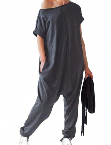 Salopeta SHEIN CURVE, gri