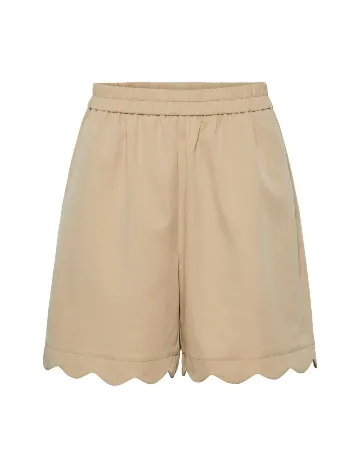 Pantaloni scurti Pieces, crem