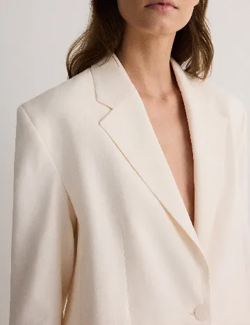 Sacou Oversize Reserved, crem