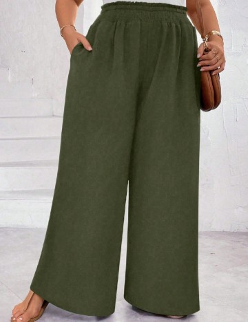Pantaloni SHEIN CURVE, verde