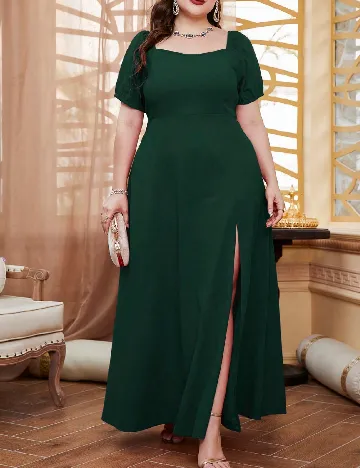 Rochie lunga SHEIN CURVE, verde