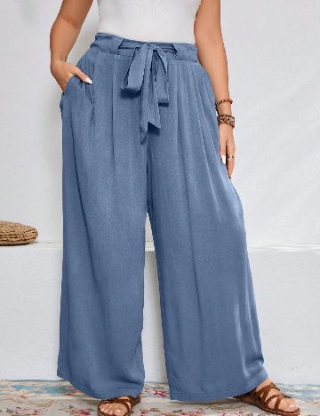 Pantaloni SHEIN CURVE, albastru