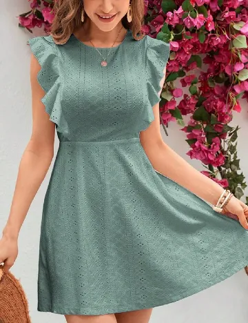 Rochie scurta SHEIN, verde