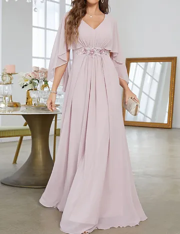 Rochie lunga SHEIN, roz pudra