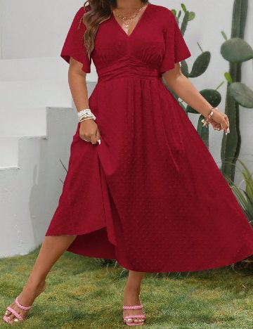 Rochie medie SHEIN CURVE, rosu